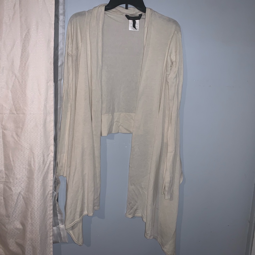 BCBG Waterfall Cardigan - Cream - M/L